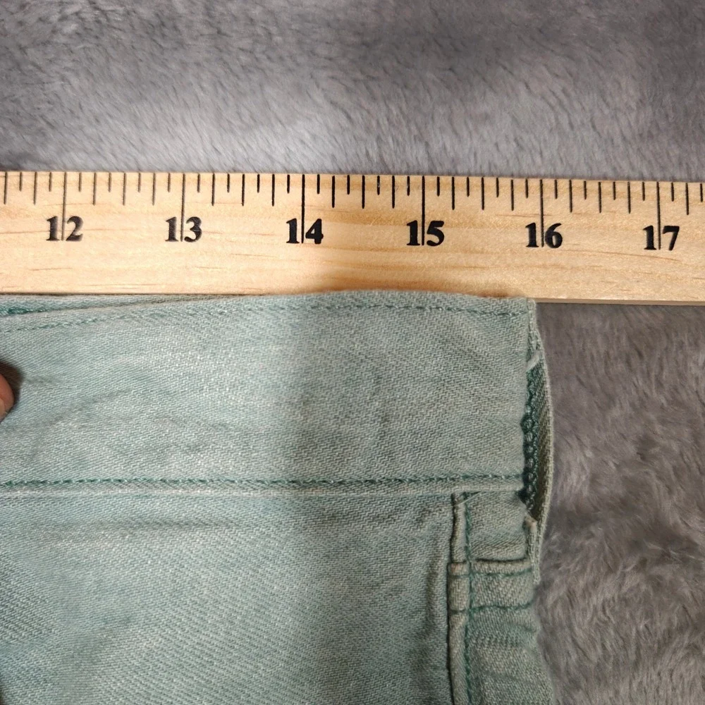 Levi 501 Jeans Mens 32x34 Green White Oak Cone Denim Button Fly Straight Leg